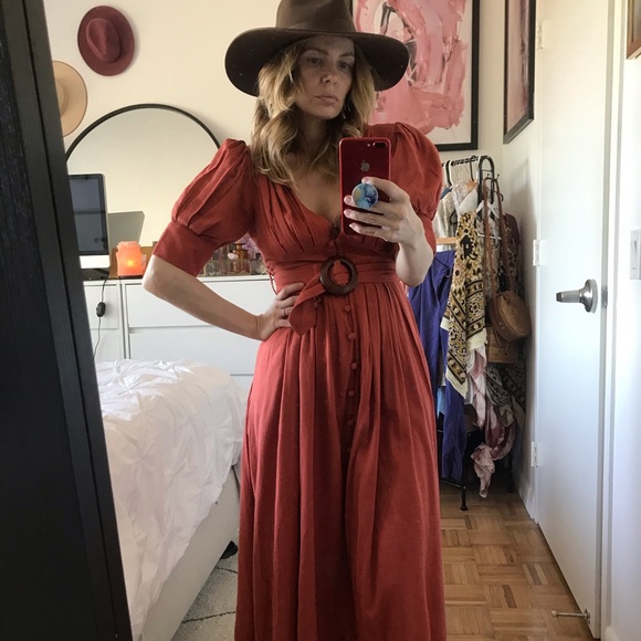 Free People Dresses & Skirts - 🌿 Free People “Heart This Midi” Dress in Coral